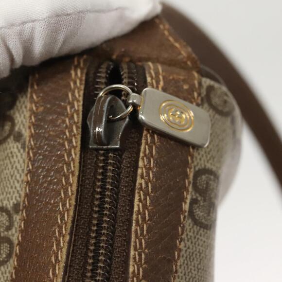 GUCCI GG Supreme Web Sherry Line Bag Pvc Beige Gold 89 02 018 - Picture 15 of 16